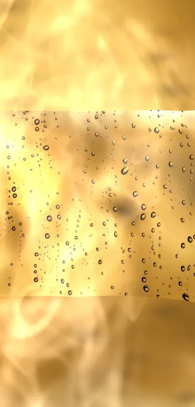 Golden abstract mobile wallpaper with water droplets creating a sophisticated look.