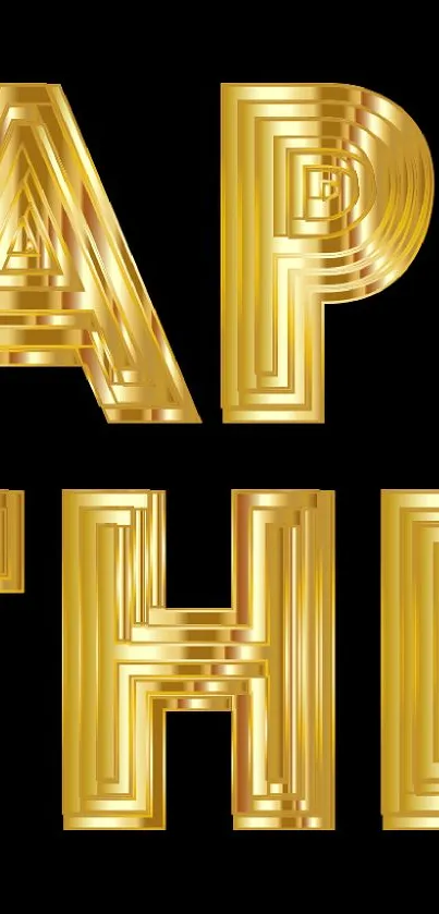 Golden letters forming 'HAPPY BIRTHDAY' on a dark background.