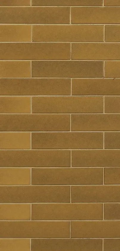 Golden brick wall texture mobile wallpaper with warm and vibrant tones.