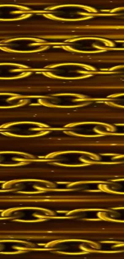 Golden chain pattern wallpaper design.