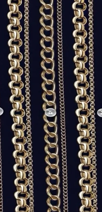 Gold chains on dark background wallpaper.