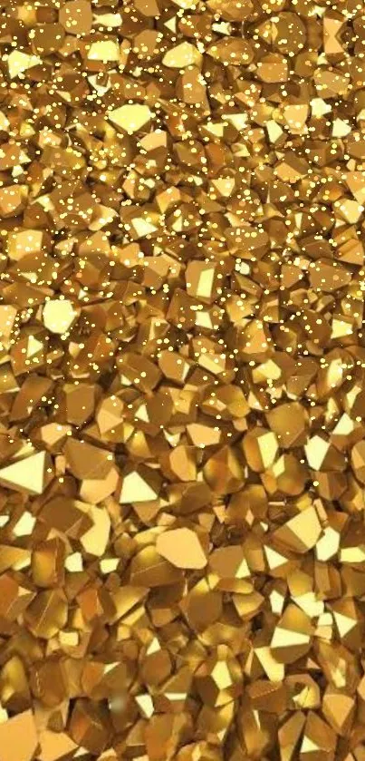 Golden crystal mobile wallpaper with shimmering elegance.