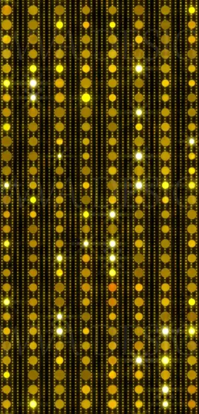 Golden dots pattern wallpaper for mobile with geometric design.