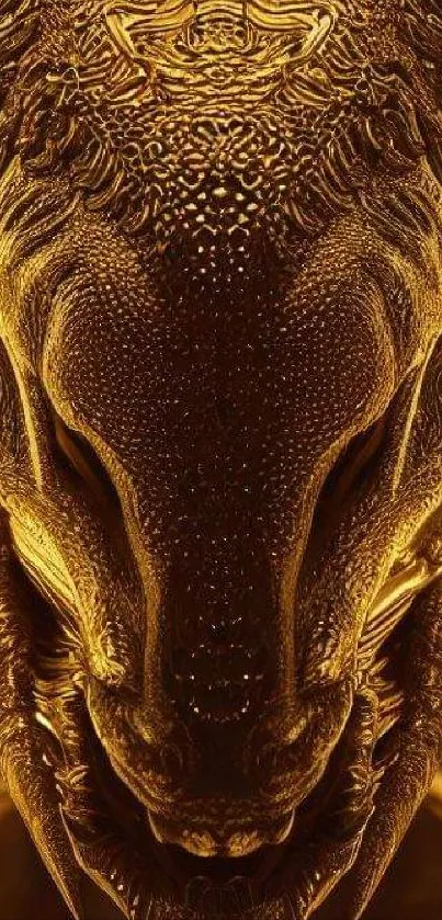 Golden dragon wallpaper with intricate patterns.