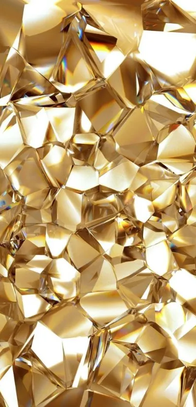 Luxurious golden crystal wallpaper for phones.