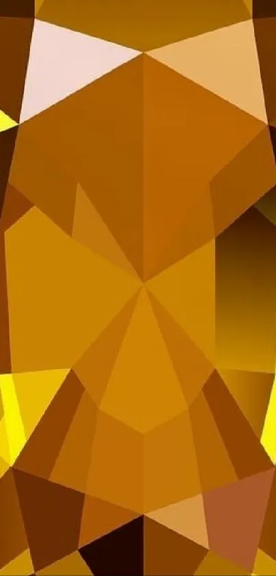 Golden geometric abstract wallpaper with bold shapes and vibrant color.