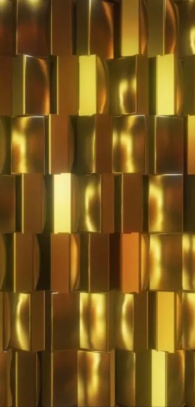Golden geometric pattern mobile wallpaper.