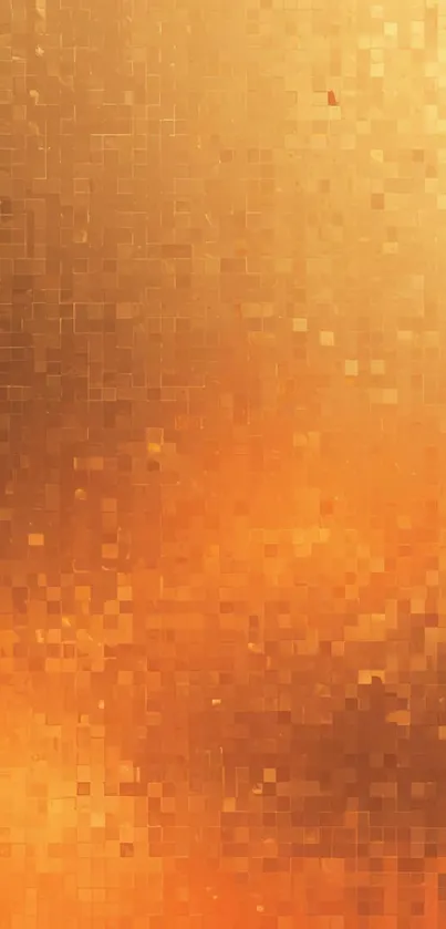 Golden mosaic mobile wallpaper with geometric pattern.