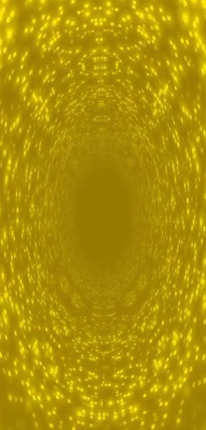 Golden spiral light pattern wallpaper for mobile.