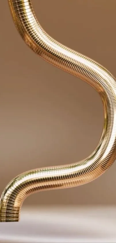 Elegant golden spiral design on mobile wallpaper.