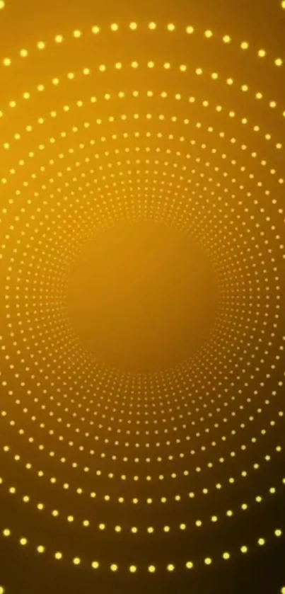 Golden spiral pattern on mobile wallpaper, creating a vibrant and modern look.