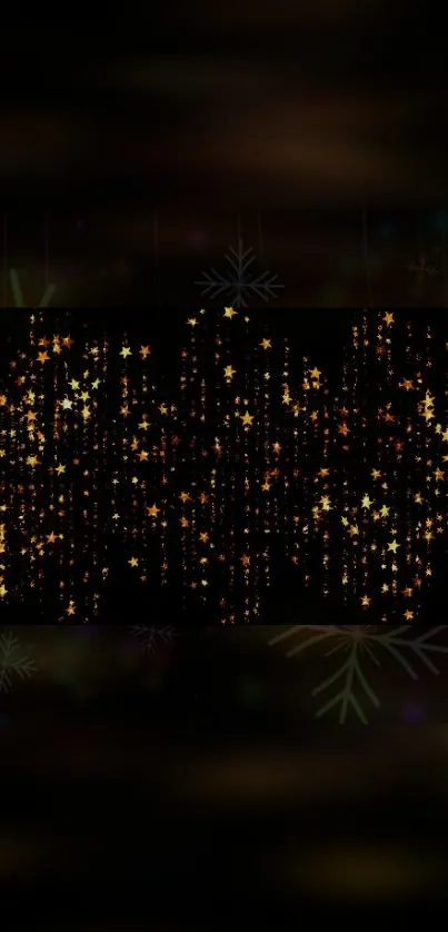 Golden starry night wallpaper with elegant design