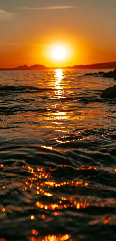 Serene sunset view over the ocean.