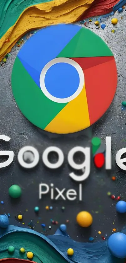 Google Pixel themed vibrant colorful wallpaper.