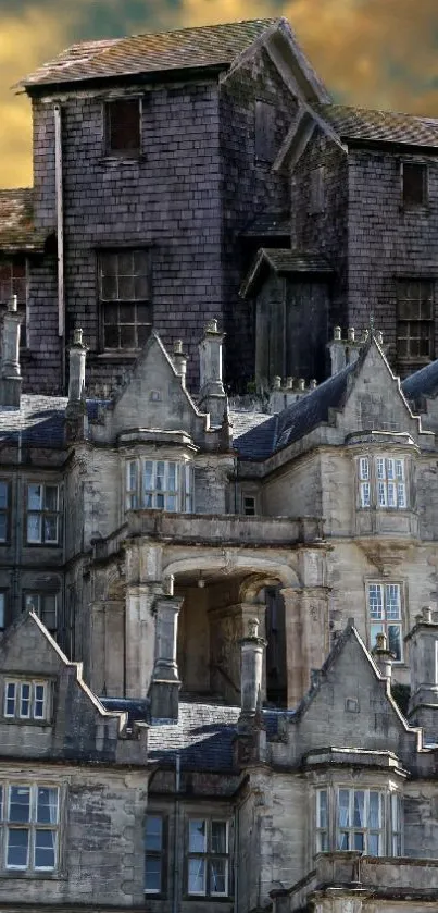 Gothic architecture wallpaper featuring stone buildings.