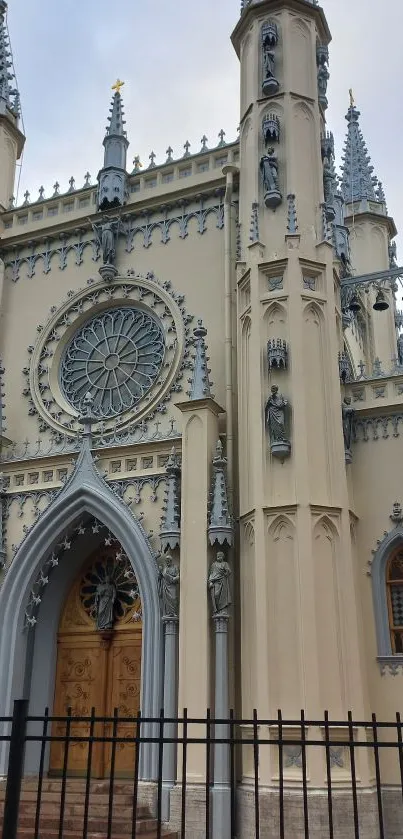 Beautiful Gothic cathedral exterior with ornate architectural details.