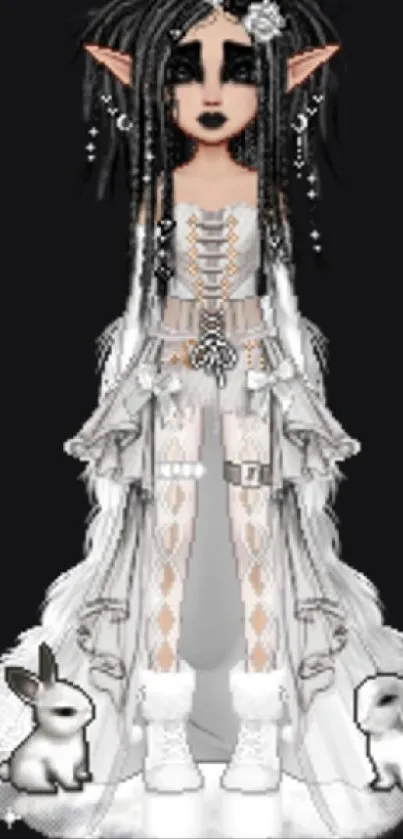 Gothic Fairy with Rabbits - free download