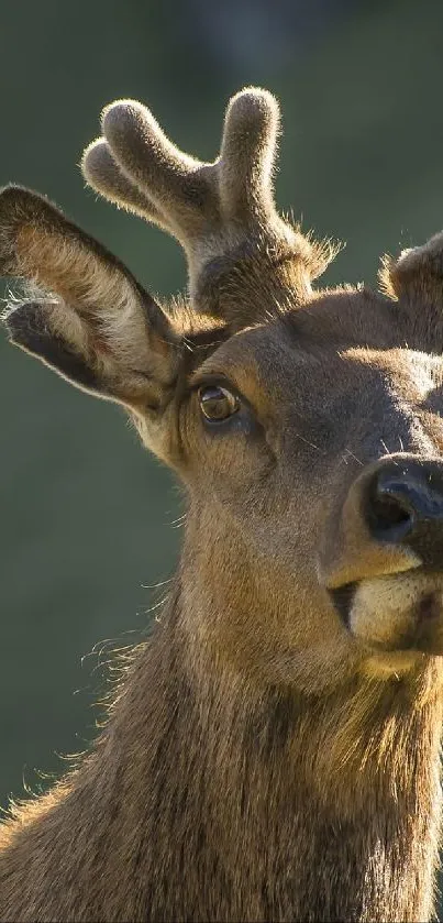 Deer in a green natural setting, showcasing its elegance.