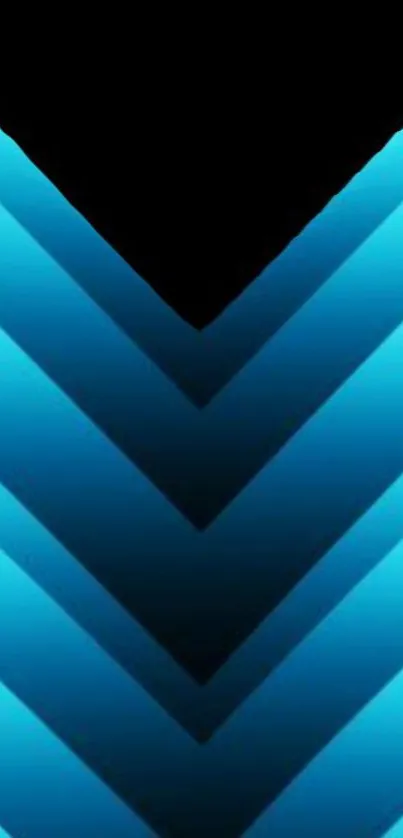 Vibrant blue chevron abstract phone wallpaper with geometric design.