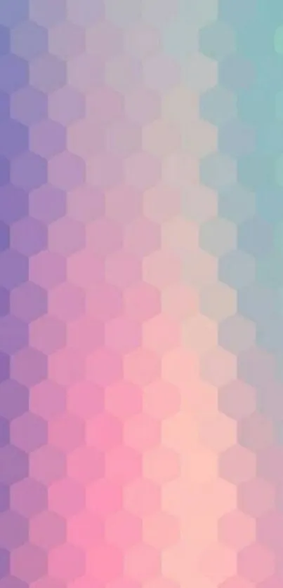 Gradient geometric wallpaper with hexagonal design.