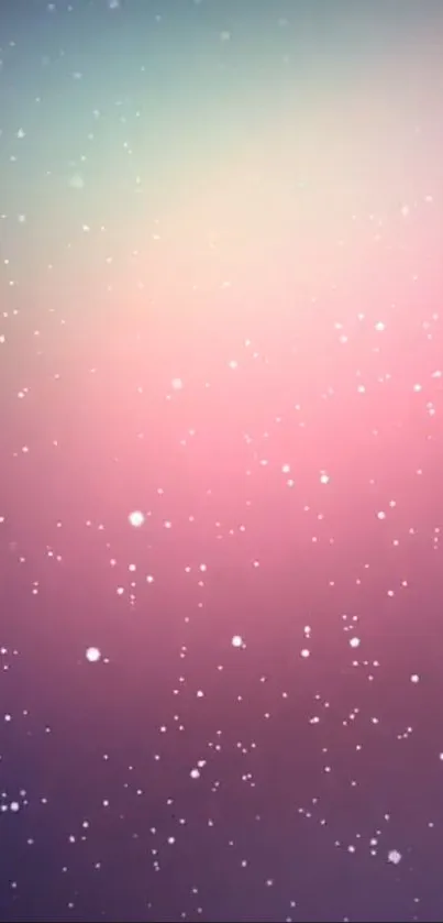 Aesthetic gradient wallpaper with snowfall effect.