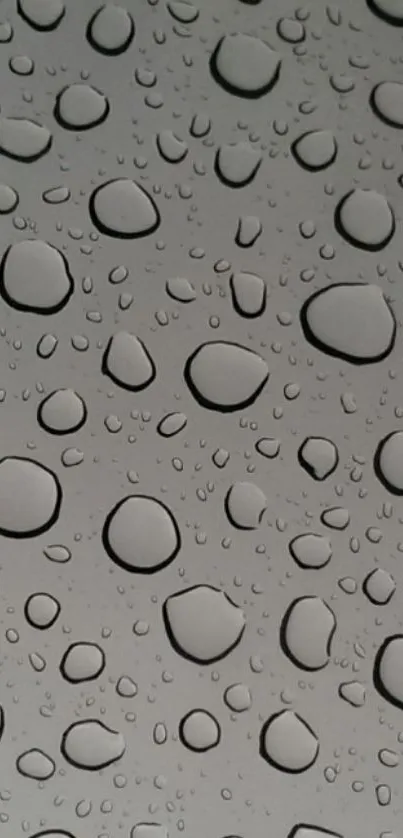 Gray wallpaper with water droplets pattern.