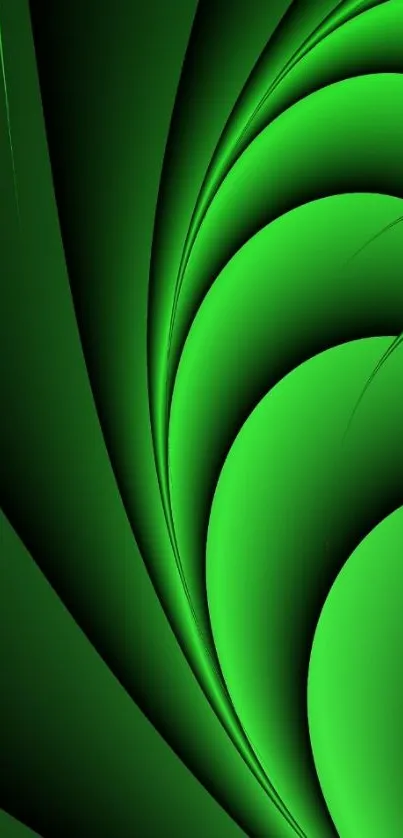 Green abstract fractal wallpaper for mobile phone.