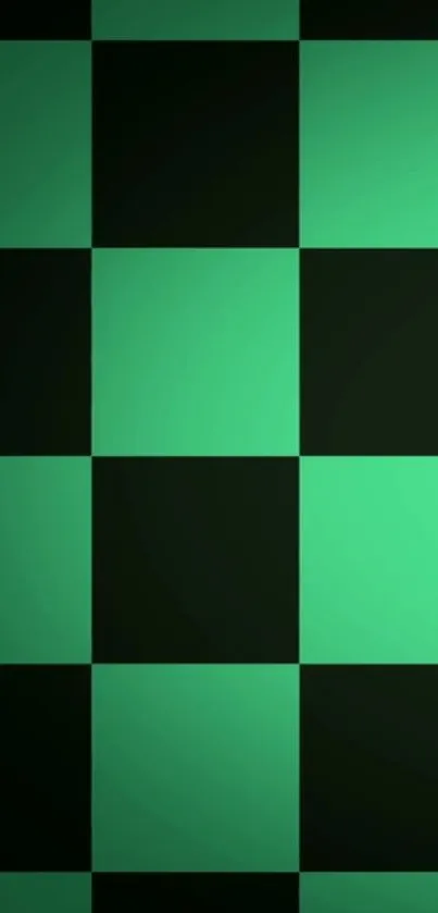 Green and black checkered pattern wallpaper for phones.