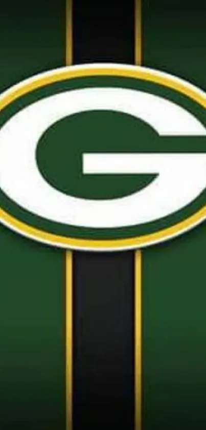 Green Bay Packers wallpaper with bold green stripes.