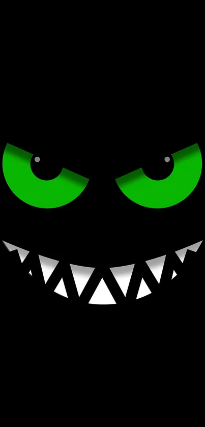 Green Eyed Monster With Shiny Teeth Live Wallpaper