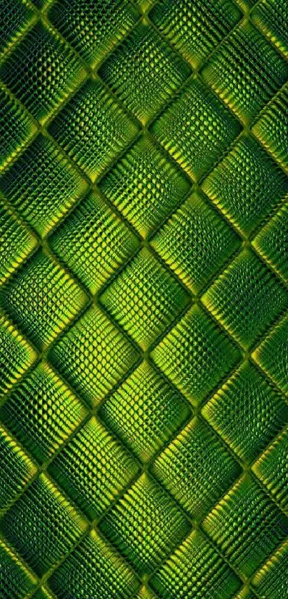 Vibrant green geometric texture wallpaper.