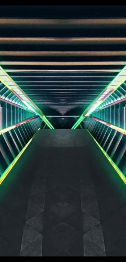 Green Line Symmetry Live Wallpaper