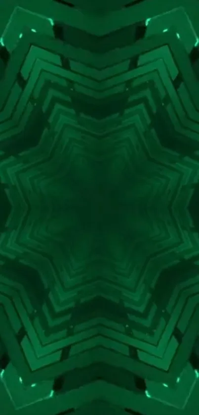 Green Symmetry Fractal Art Live Wallpaper