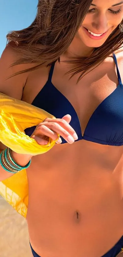 Hair Swimsuit Top Smile Live Wallpaper