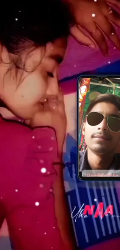 Happiness Selfie Sunglasses Live Wallpaper