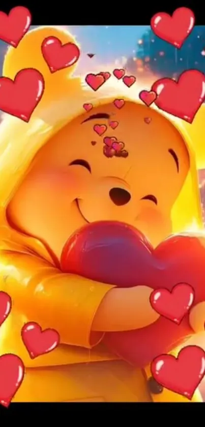 Happiness Teddy Bear Love Live Wallpaper