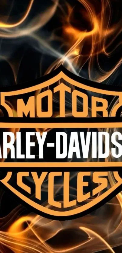 Harley-Davidson logo with flame design.