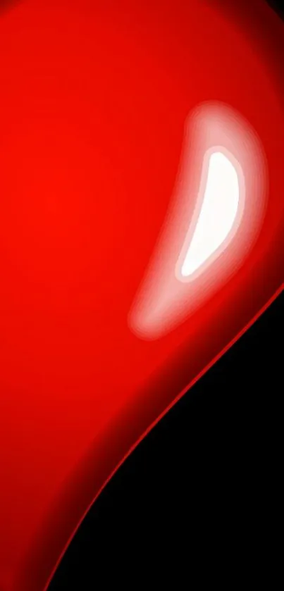 Vibrant red heart-shaped abstract wallpaper for mobile phones.