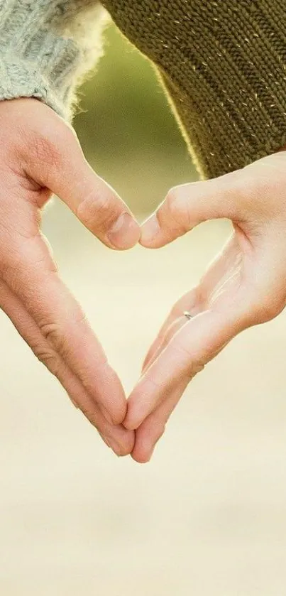 Two hands forming a heart shape, symbolizing love.