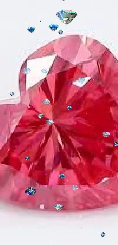 Heart-Shaped Pink Gem Wallpaper - free download