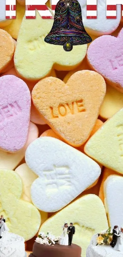 Heart Sweethearts Candy Live Wallpaper