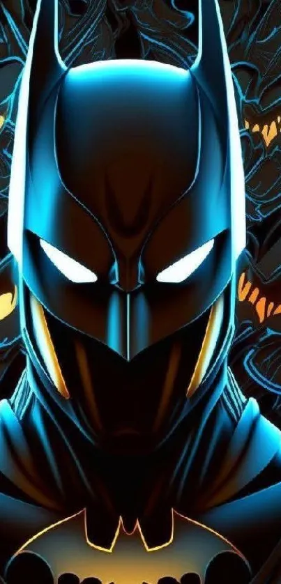 Anime-style heroic knight with vivid colors and dark theme.