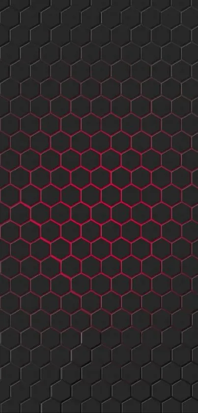 Black and red hexagon pattern wallpaper for mobile phones.