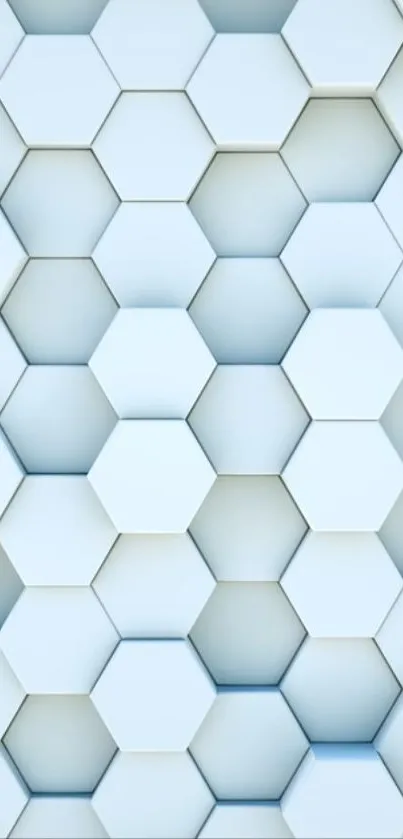 Light blue hexagon pattern wallpaper for mobile.