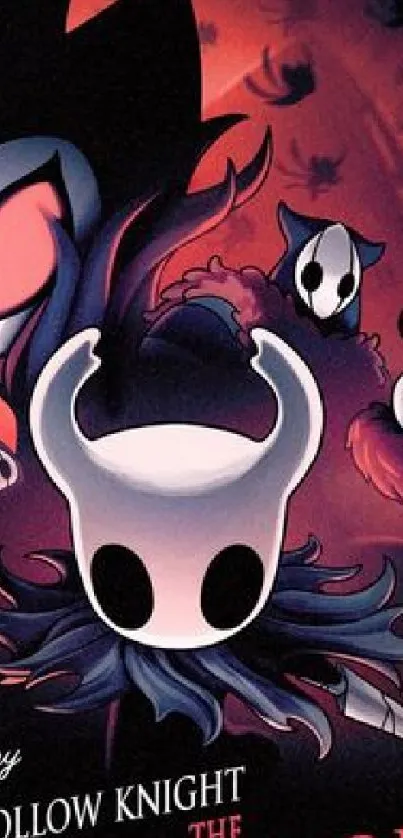 Hollow Knight wallpaper featuring Grim Troupe characters.