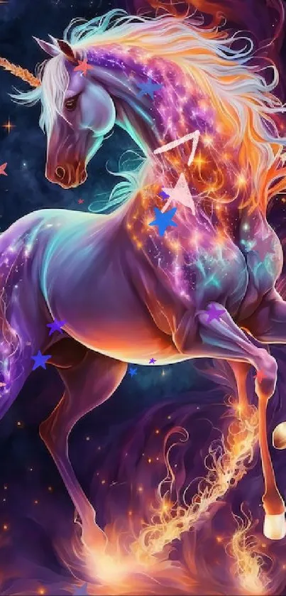 Horse Light Purple Live Wallpaper