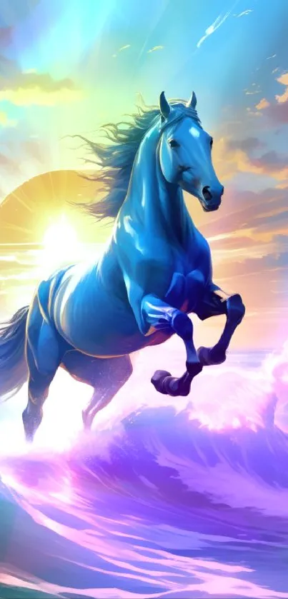 Horse Sky Cartoon Live Wallpaper