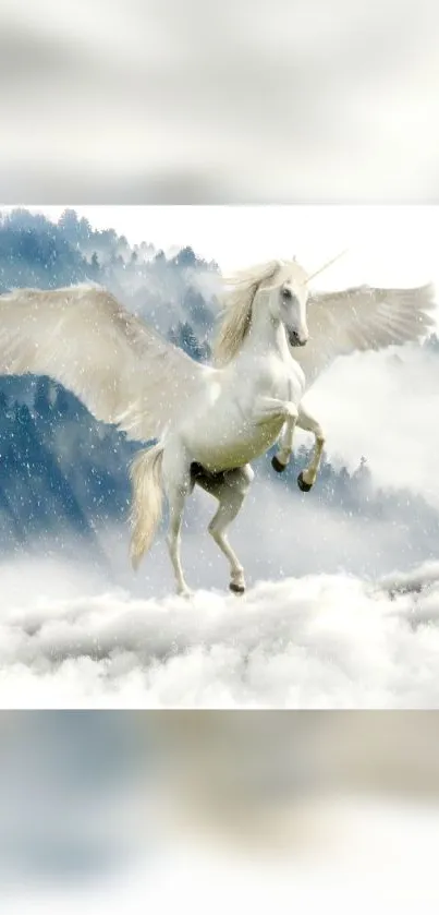 Horse Snow Natural Landscape Live Wallpaper