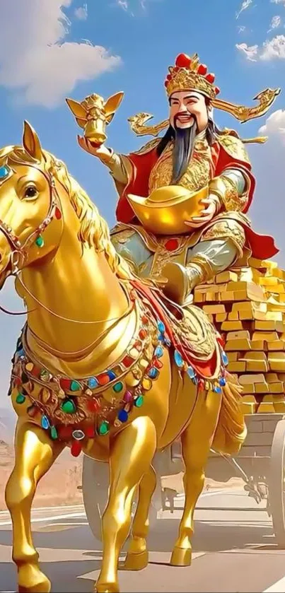 Horse Tradition Gold Live Wallpaper