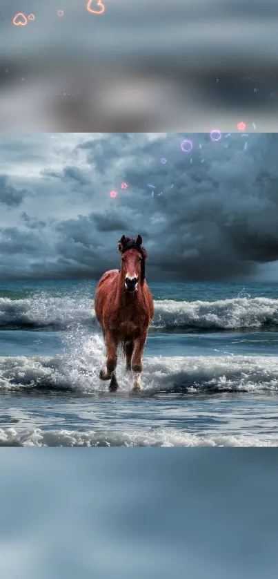 Horse Water Liquid Live Wallpaper